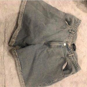 High waisted jean shorts